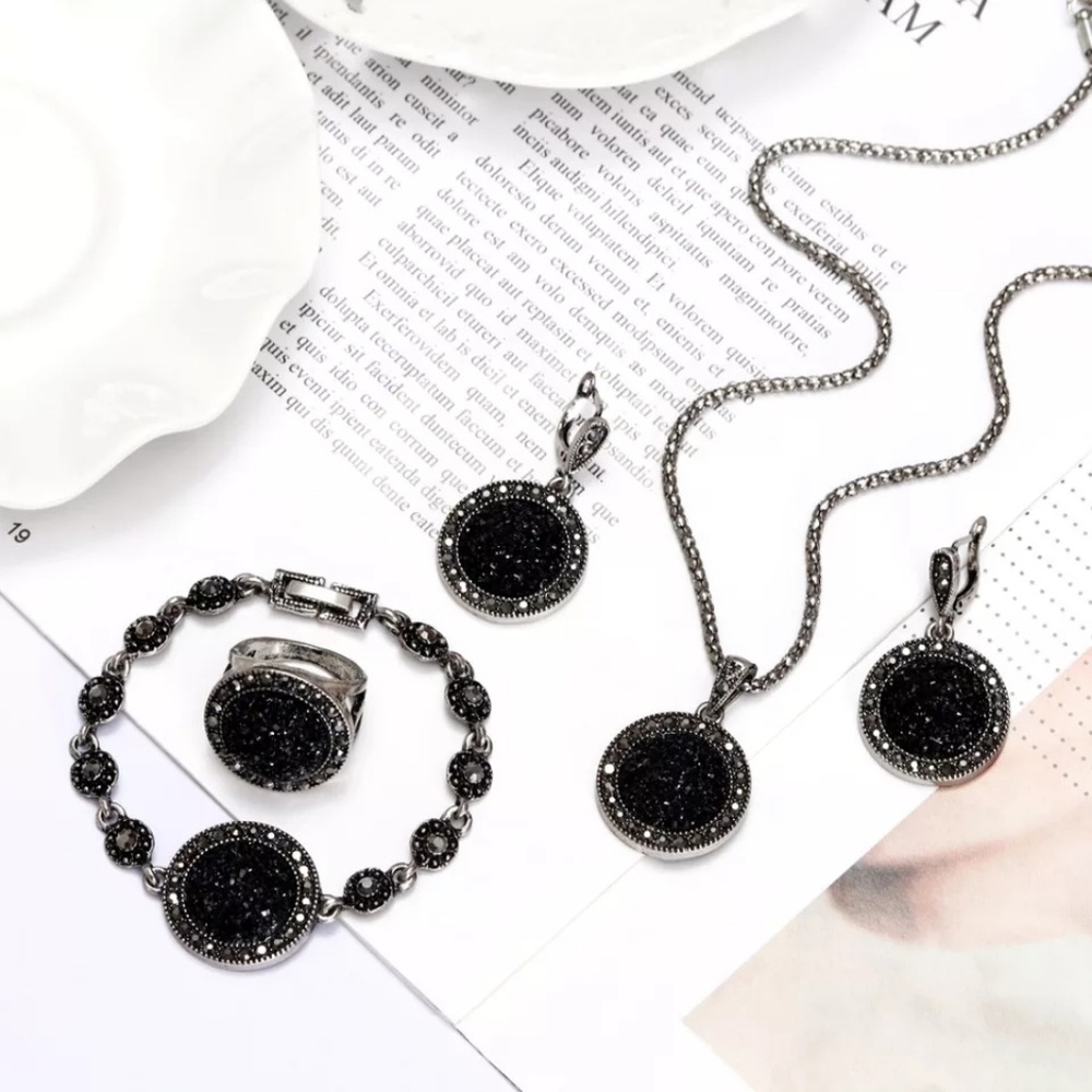 Set vintage rhinestone